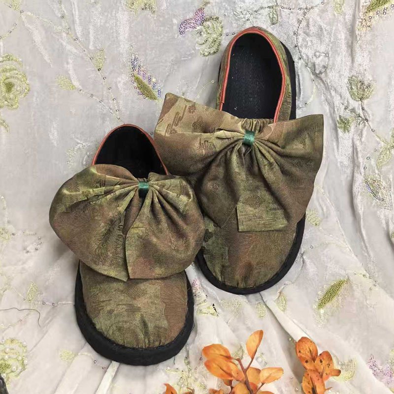 New Chinese Style Bow Knot Thousand Layer Cloth Shoes
