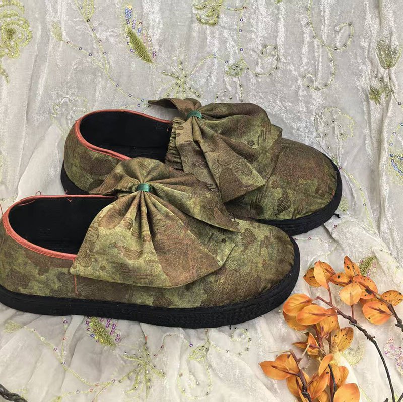 New Chinese Style Bow Knot Thousand Layer Cloth Shoes