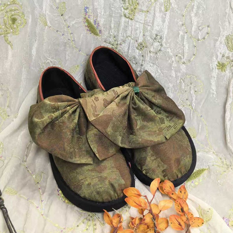 New Chinese Style Bow Knot Thousand Layer Cloth Shoes